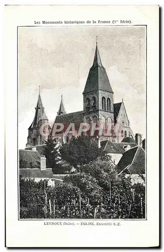 Cartes postales Les Monuments Historques De La France Levroux Eglise Ensemble SE