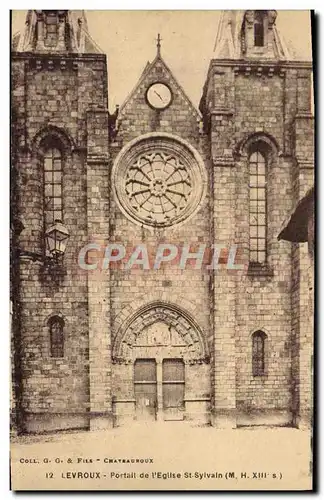 Cartes postales Levroux Portail De l&#39Eglise St Sylvain