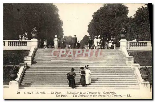 Ansichtskarte AK Saint Cloud Le Parc L&#39Escalier De La Terrasse De L&#39Orangerie