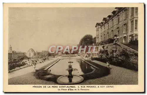 Cartes postales Maison De La Mere Saint Alfred Rue Minard La Piece D&#39Eau Et La Fontaine Issy
