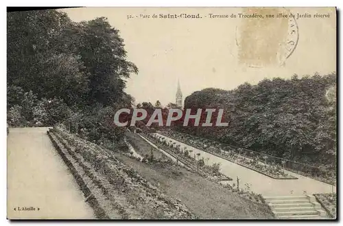 Cartes postales Parc De Saint Cloud Terrasse Du Trocadero Une Allee Du Jardin reserve