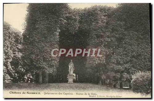 Cartes postales Chateau De Sceaux Quinconces Des Caprices Statue De La Terre