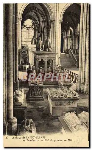 Cartes postales Abbaye De Saint Denis Les Tombeoux Nef De Gauche