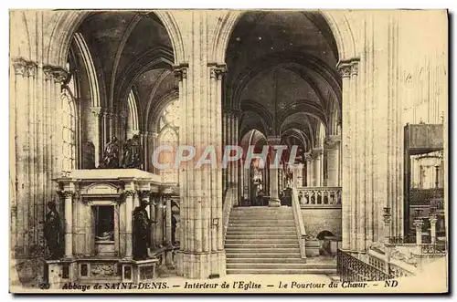 Ansichtskarte AK Abbaye De Saint Denis Interieur De l&#39Eglise Le Pourtour du choeur