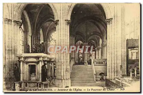 Cartes postales Abbaye De Saint Denis Interieur De l&#39Eglise Le Pourtour du choeur