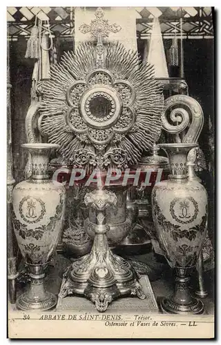 Cartes postales Abbaye De Saint Denis Tresor Ostensoir et vases de Sevres