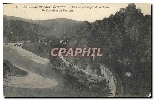 Cartes postales Environs De Saint Etienne Vue Panoramique De La Loire De Cornillon au Pertuset