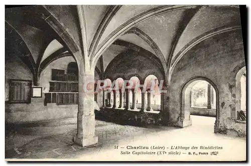 Ansichtskarte AK Charlieu L&#39Abbaye Des Benedictins Salle capitulaire