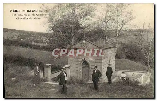 Cartes postales Neris Les Bains Tombeau De Coutine Chevalier de Malte