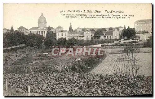 Cartes postales Angers L&#39Hotel Dieu Vue d&#39Ensemble Hopital