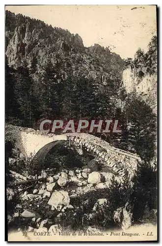 Cartes postales Corte Vallee De La Restonica Pont Dragone
