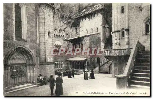 Cartes postales Rocamadour Vue d'ensemble Du Parvis