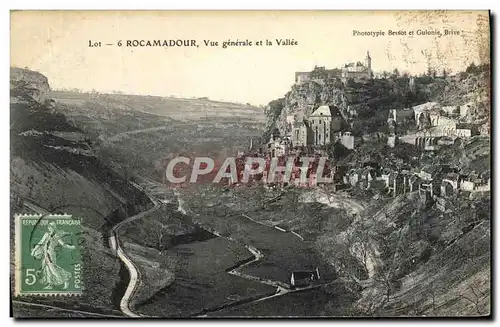 Cartes postales Rocamadour Vue Generale Et La Vallee