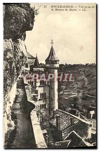 Cartes postales Rocamadour Vue Prise De La Maison De Marie