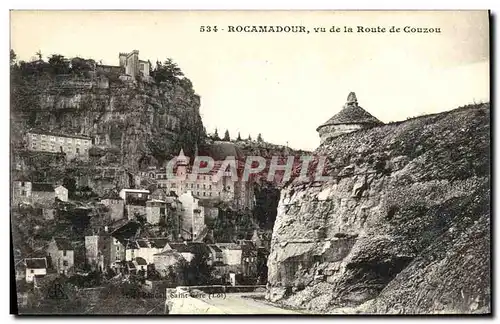 Cartes postales Rocamadour Vu De La Route De Couzou