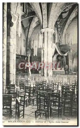 Cartes postales Rocamadour Interieur De l&#39Eglise Saint Sauveur