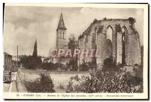 Ansichtskarte AK Cahors Ruines De l&#39Eglise Des Jacobins