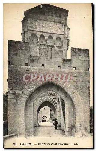 Cartes postales Cahors Entree Du Pont Valentre