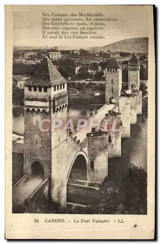 Cartes postales Cahors Le Pont Valentre