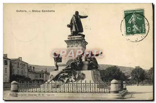 Cartes postales Cahors Statue Gambetta