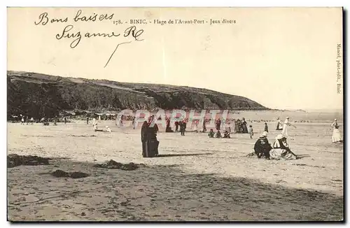 Ansichtskarte AK Binic Plage De l&#39Avent Port Jeux divers