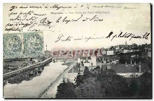Cartes postales Mayenne Vue Prise Du Pont Metallique