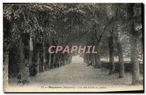 Cartes postales Mayenne Une Des Allees Du Jardin