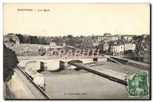 Ansichtskarte AK Mayenne Les quais