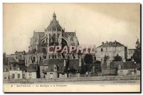 Cartes postales Mayenne La Basilique Et Le Presbytere