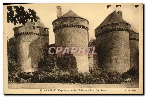 Cartes postales Lassay Le Chateau Les Cinq Tours