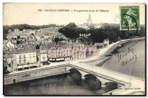 Cartes postales Chateau Gontier Vue Generale Prise De l&#39Hopital
