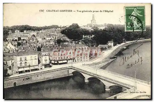 Cartes postales Chateau Gontier Vue Generale Prise De l'Hopital