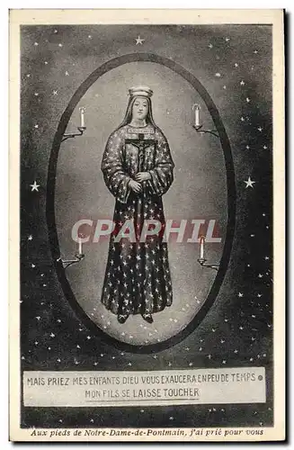 Cartes postales Aux Pieds De Notre Dame De Pontmain J&#39Ai Prie Pour Vous