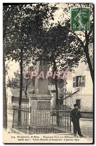 Ansichtskarte AK Danjoutin Monument Eleve Aux Defenseurs De Belfort morts pour la patrie 1871 Militaria