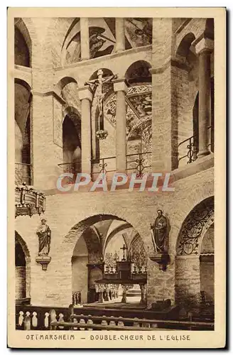Cartes postales Ottmarsheim Double Cheour De L'Eglise