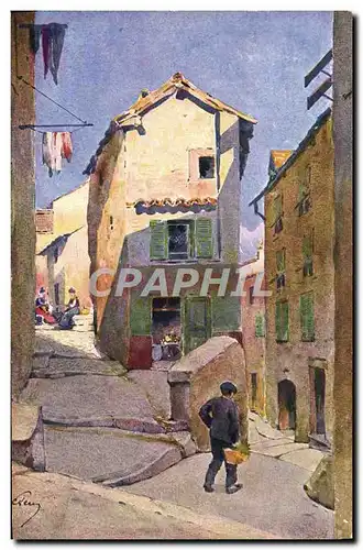 Ansichtskarte AK Une Vieille Rue A Menton