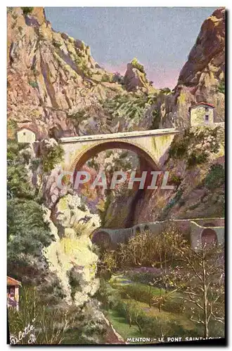 Cartes postales Menton Le Pont Saint Louis