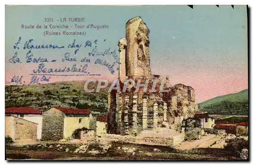 Cartes postales La Turbie Route De La Corniche Tour d&#39Auguste