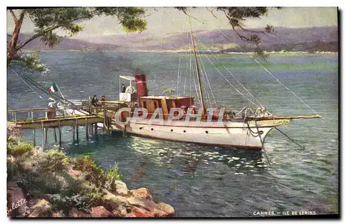 Cartes postales Cannes Ile De Lerins Bateau