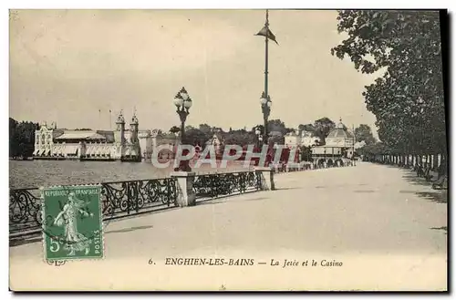 Cartes postales Enghien Les Bains La Jetee Et Le Casino