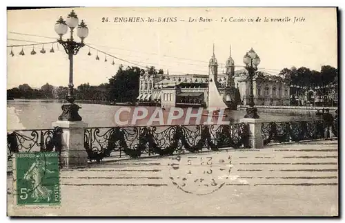 Cartes postales Enghien Les Bains Le Bains Le casino vu de la nouvelle jetee