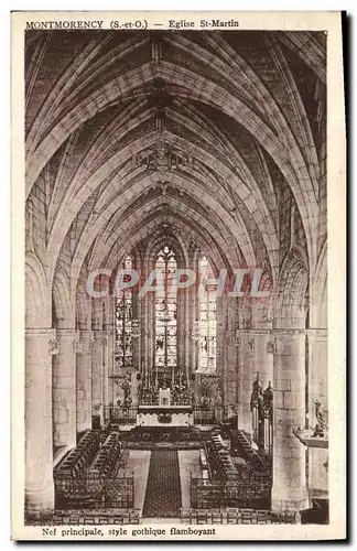 Cartes postales Montmorency Eglise St Martin nef principale