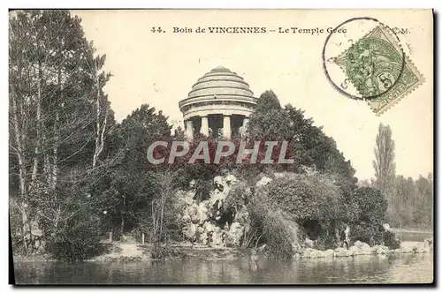 Cartes postales Bois De Vincennes Le Temple Grec