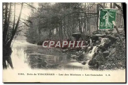 Cartes postales Bois De Vincennes Lac Des Minimes Les Cascades