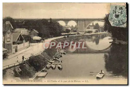 Cartes postales Nogent Sur Marne Le Viaduc Et Le Quai De La Marne