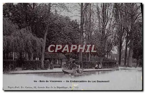 Ansichtskarte AK Bois De Vincennes Un Embarcadere Du Lac Daumesnil