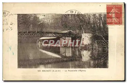 Ansichtskarte AK Brunoy La Passerelle d&#39Epinay Lavoir