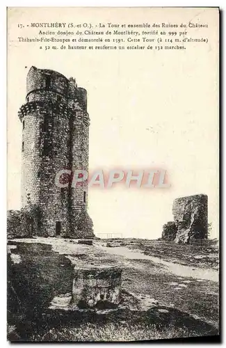 Cartes postales Montlhery La Tour et Ensemble des Ruines du Chateau