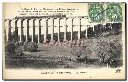 Cartes postales Chaumont Le Viaduc Train