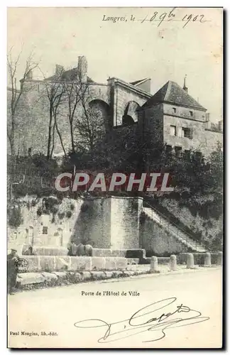 Cartes postales Langres Porte de L'Hotel de Ville